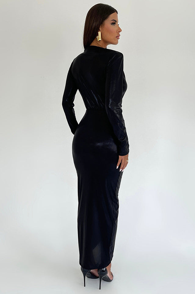 Juliette Metallic Tie Front Dress