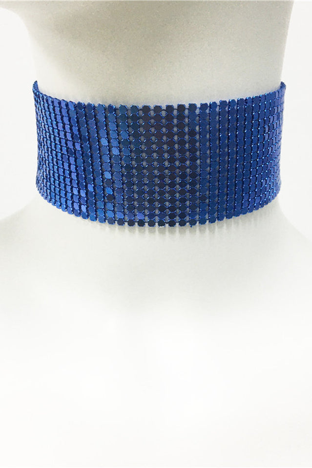 Punk Metal Sequin Necklace