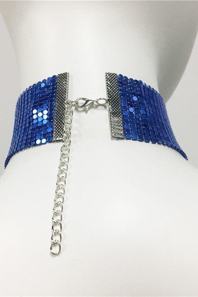 Punk Metal Sequin Necklace