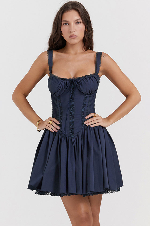 Pietra White Corset Mini Dress