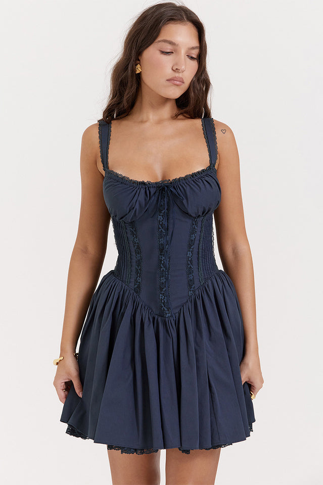 Pietra White Corset Mini Dress
