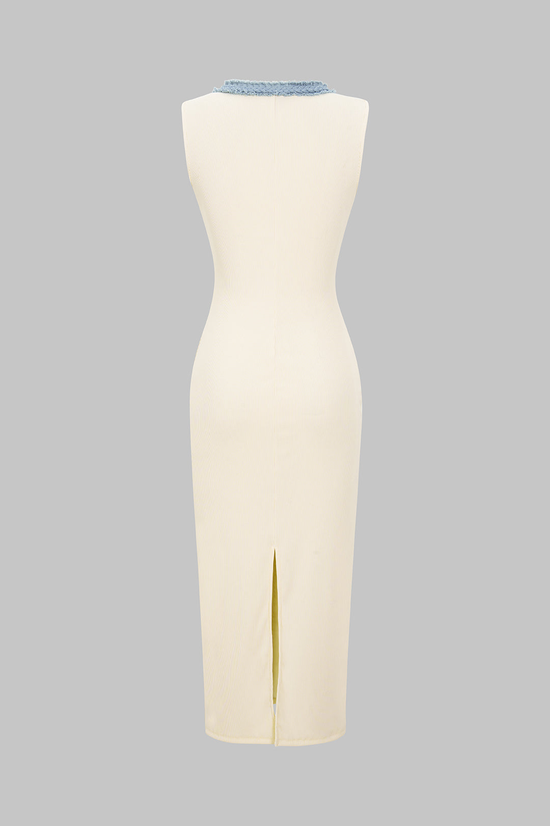 Contrast Patchwork Tank Sleeveless Maxi Dress