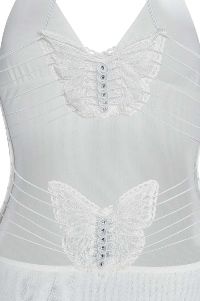 Butterfly Backless Midi Dress