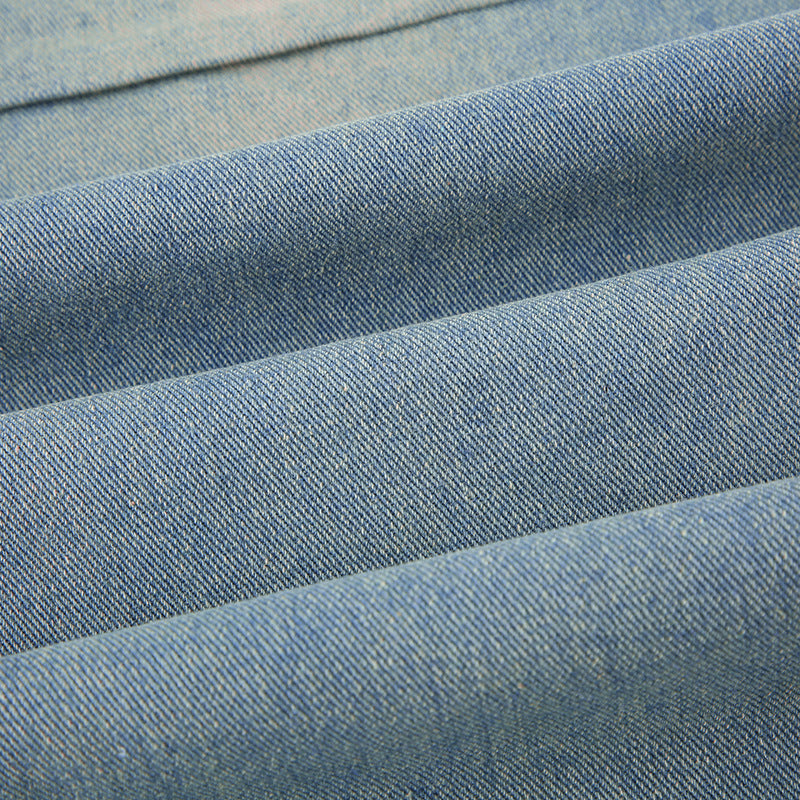 Washed Shirring Flap Pocket Cargo Jeans