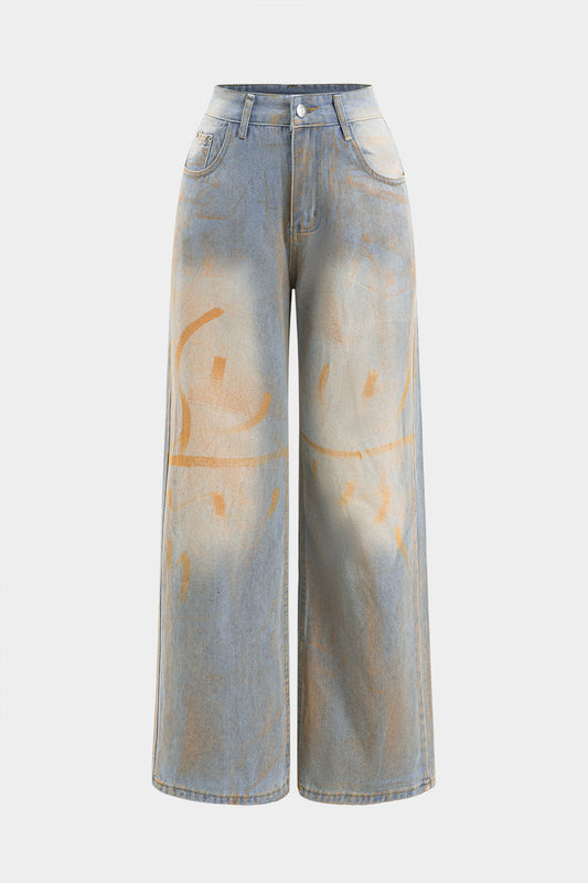 Denim Dirty Straight Leg Jeans