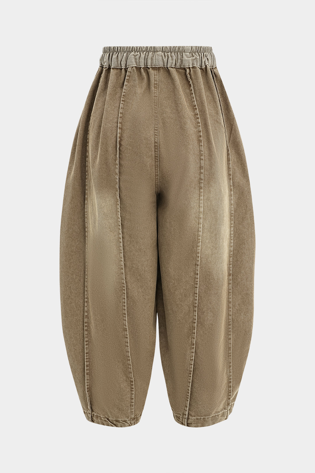 Denim Faded Wide Leg Barrel Jeans