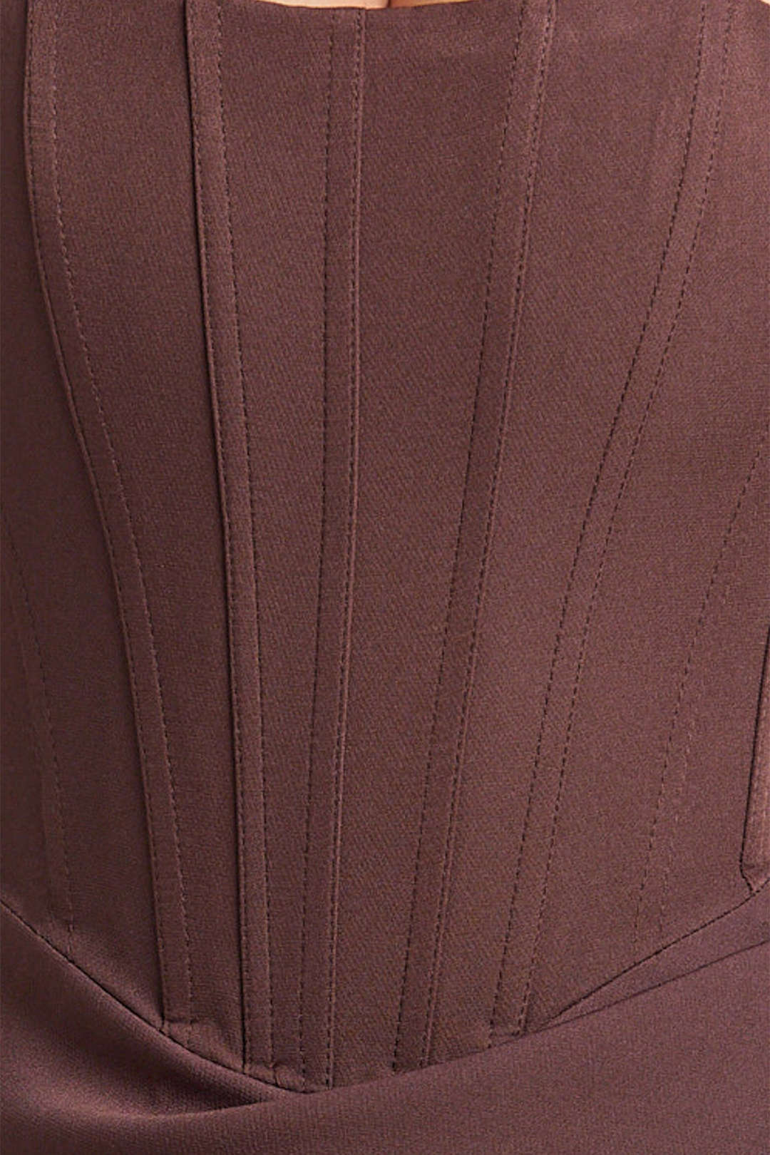 Corset Pleated Side Slit Strapless Backless Maxi Dress