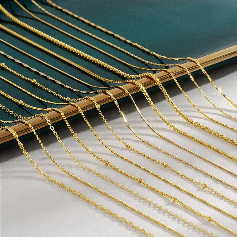 Luminous Aura: 18K Gold Plated Statement Necklaces
