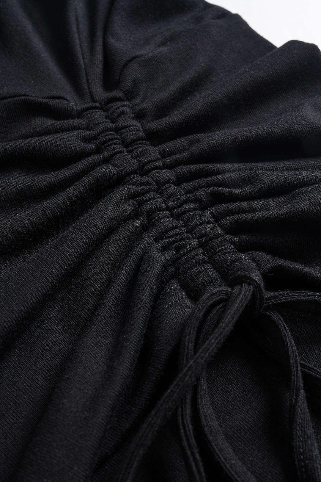 Denim Drawstring Patchwork Crop Top