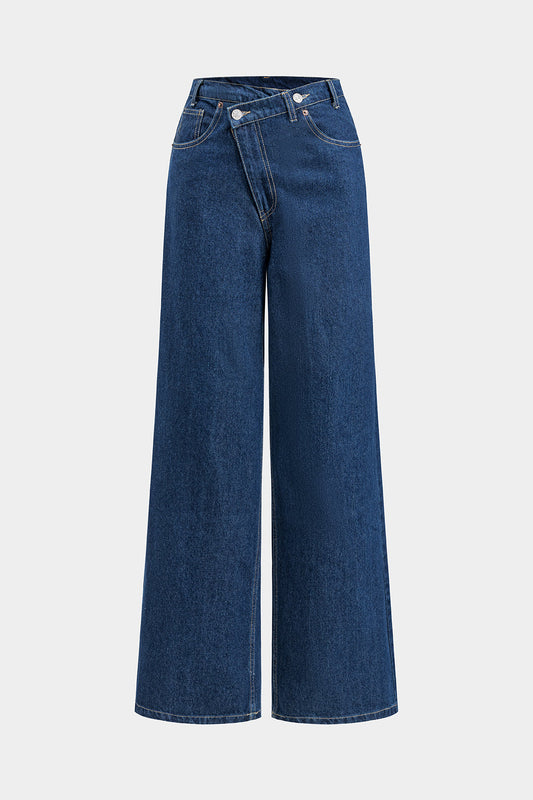 Denim Asymmetrical Jeans