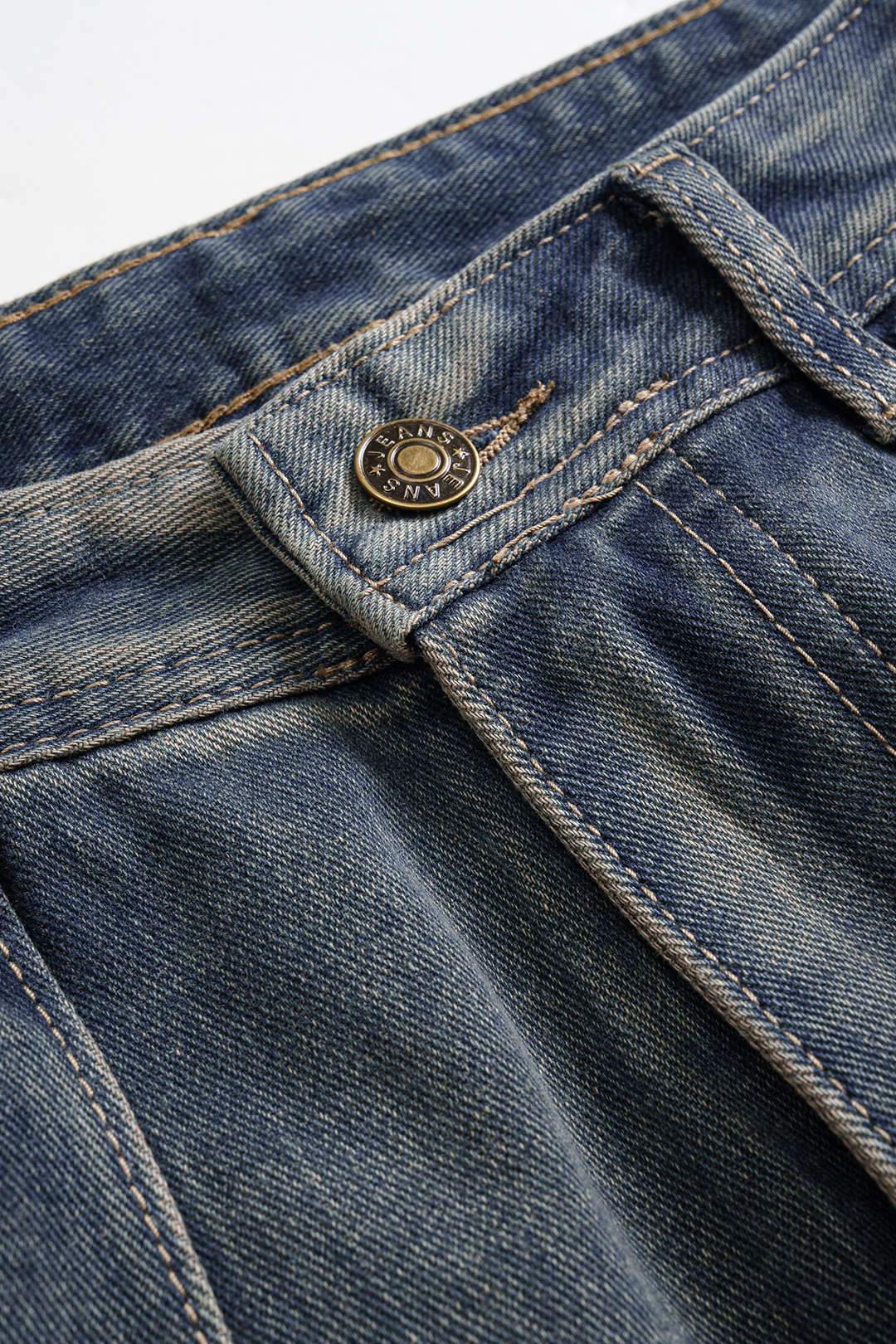 Denim Straight Wide Leg Jeans