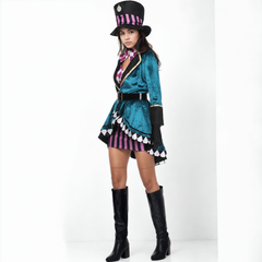 Whimsical Mad Hatter Cosplay Costume - Colorful Stage Outfit