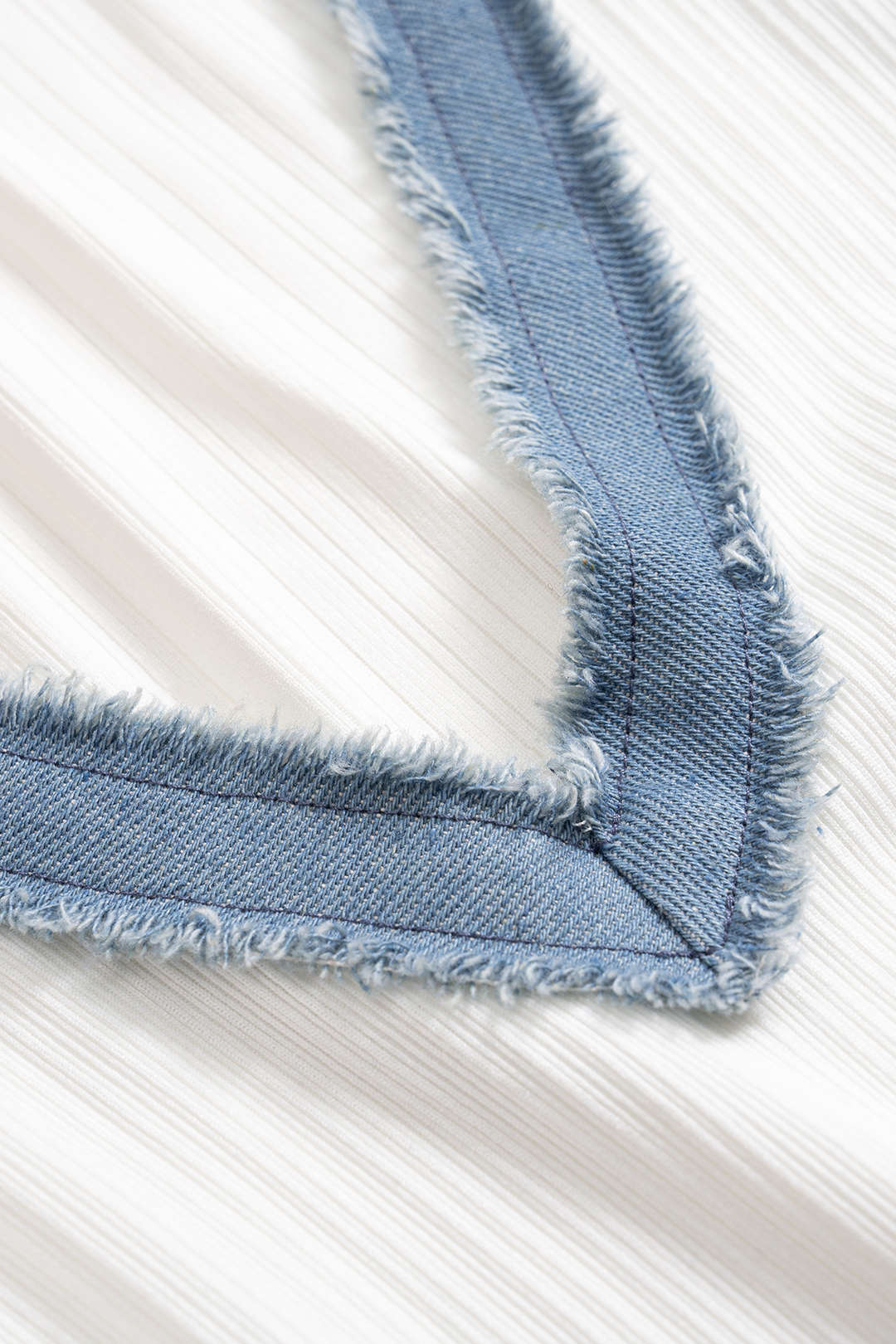 Denim Patchwork Asymmetrical Slip Sleeveless Maxi Dress