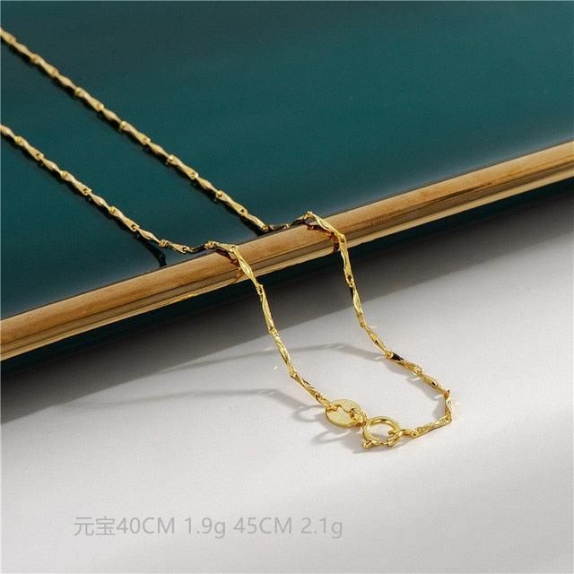 Luminous Aura: 18K Gold Plated Statement Necklaces