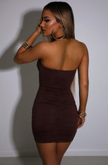 Aisha Mini Dress - Chocolate