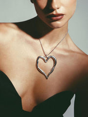 Abstract Heart Pendant Necklace