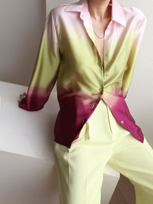 Tie Dye Satin Shirt