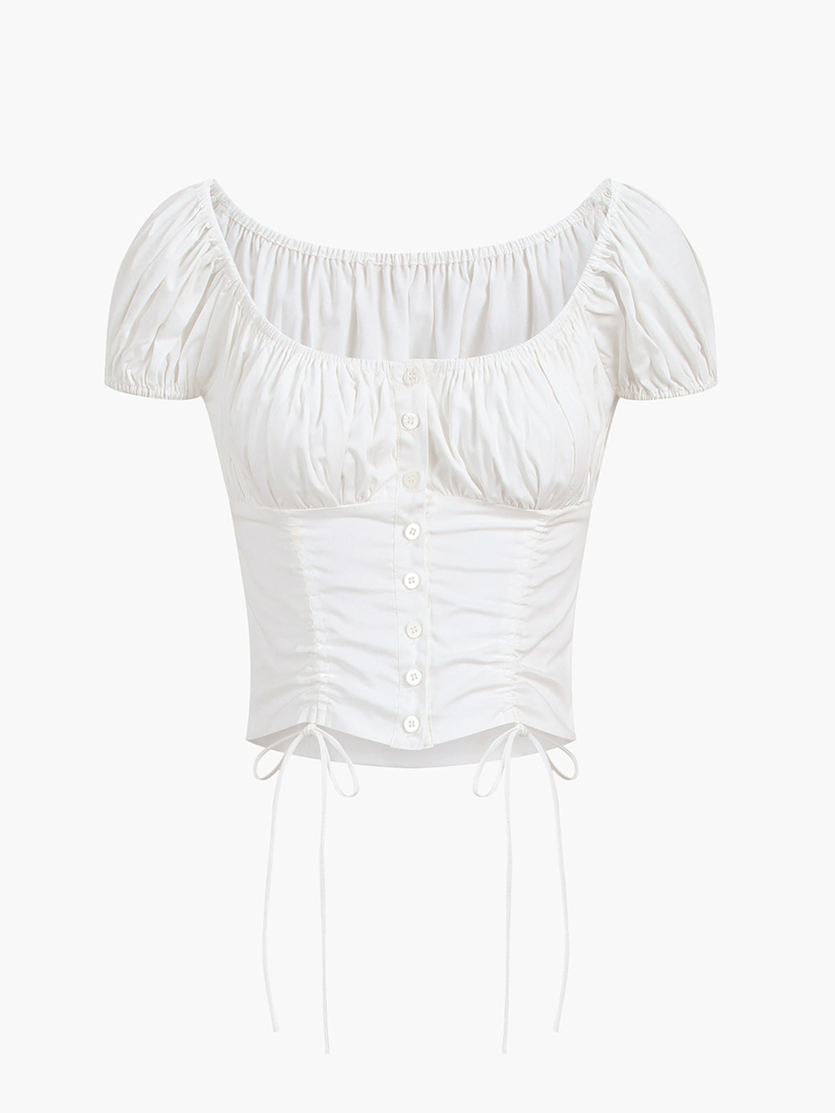 Cowgirl Aesthetics Drawstring Corset Crop Top