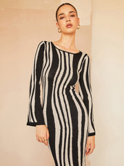 Leisure Zebrataur Long Sleeve Long Dress