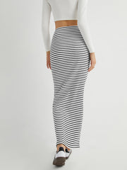 Stripe Maxi Skirt