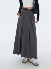 Modern Academia Pleat Maxi Skirt