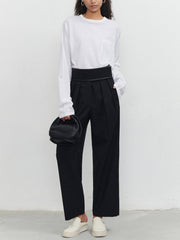 Hook-and-Loop Fastener Velcro Dress Pants