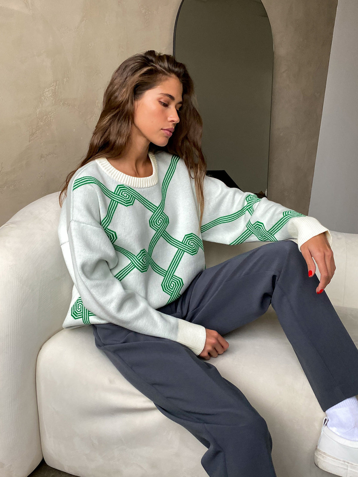 Maze Game Oversized Sweater