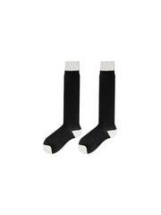 Contrast Trim Calf Socks