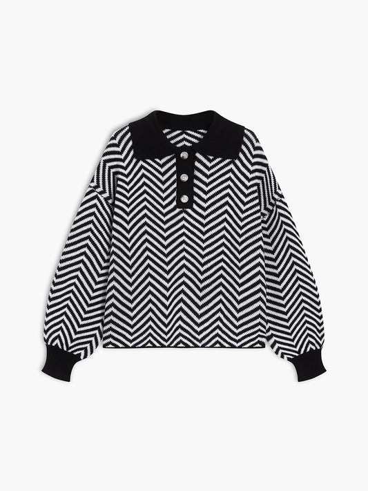 Herringbone Collar Sweater