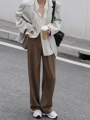 Lavish Style Pleat Wide Leg Pants