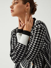 Leisure Houndstooth Cardigan