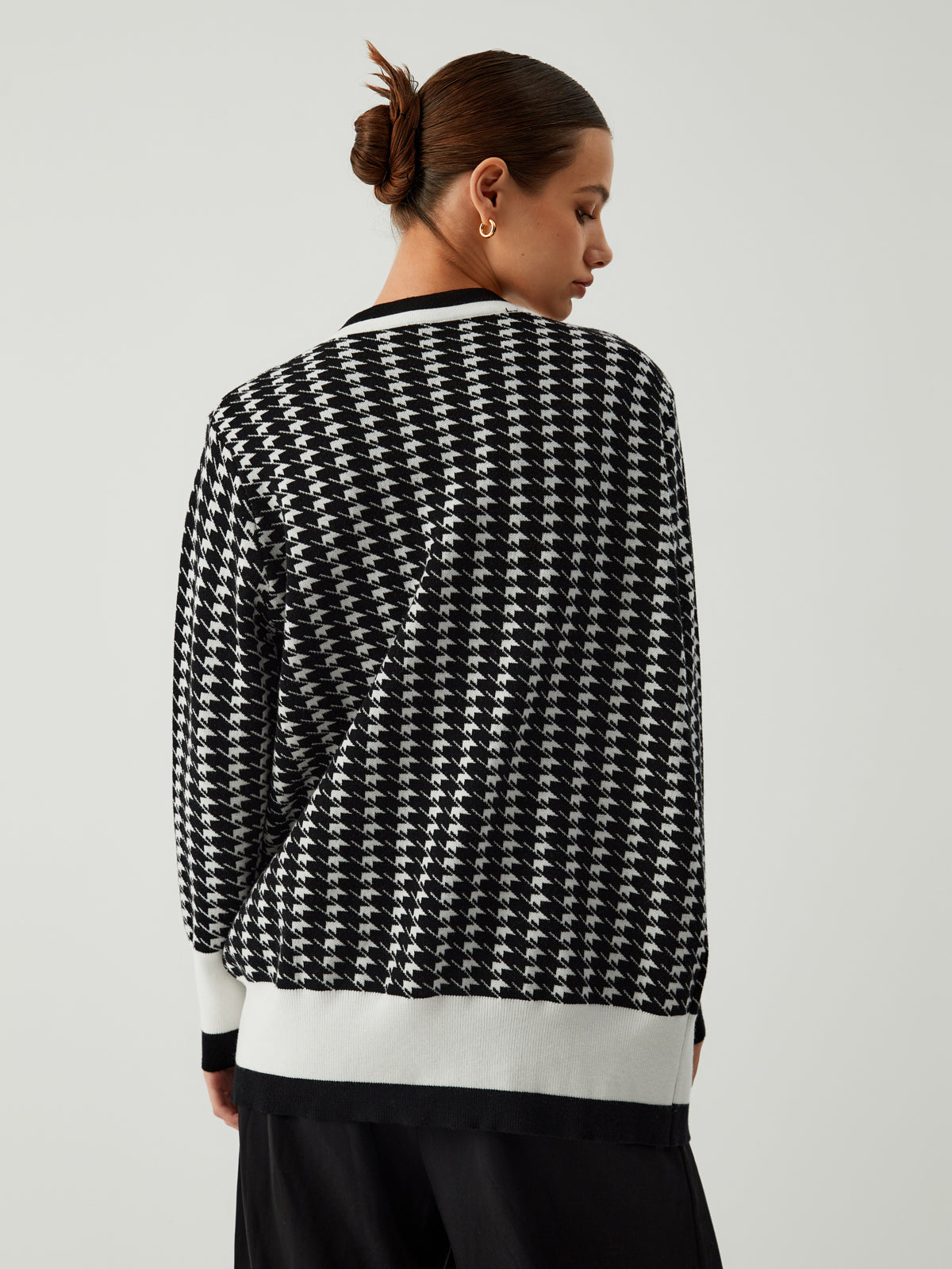 Leisure Houndstooth Cardigan