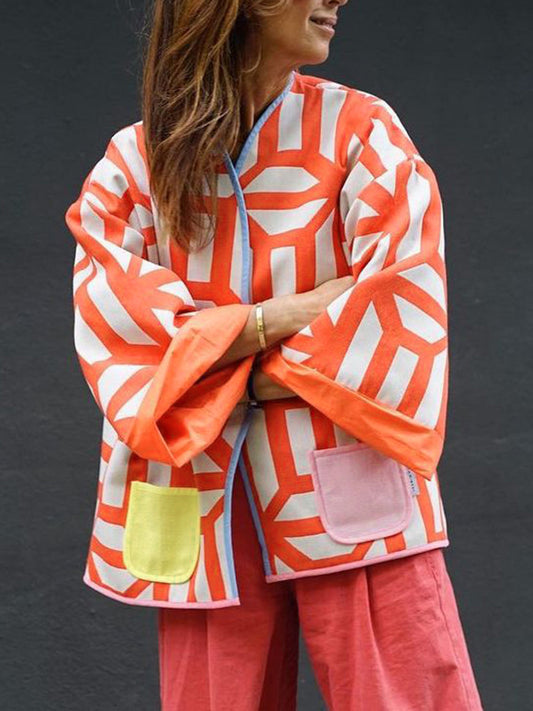 Fantasy World Double Sided Patchwork Coat