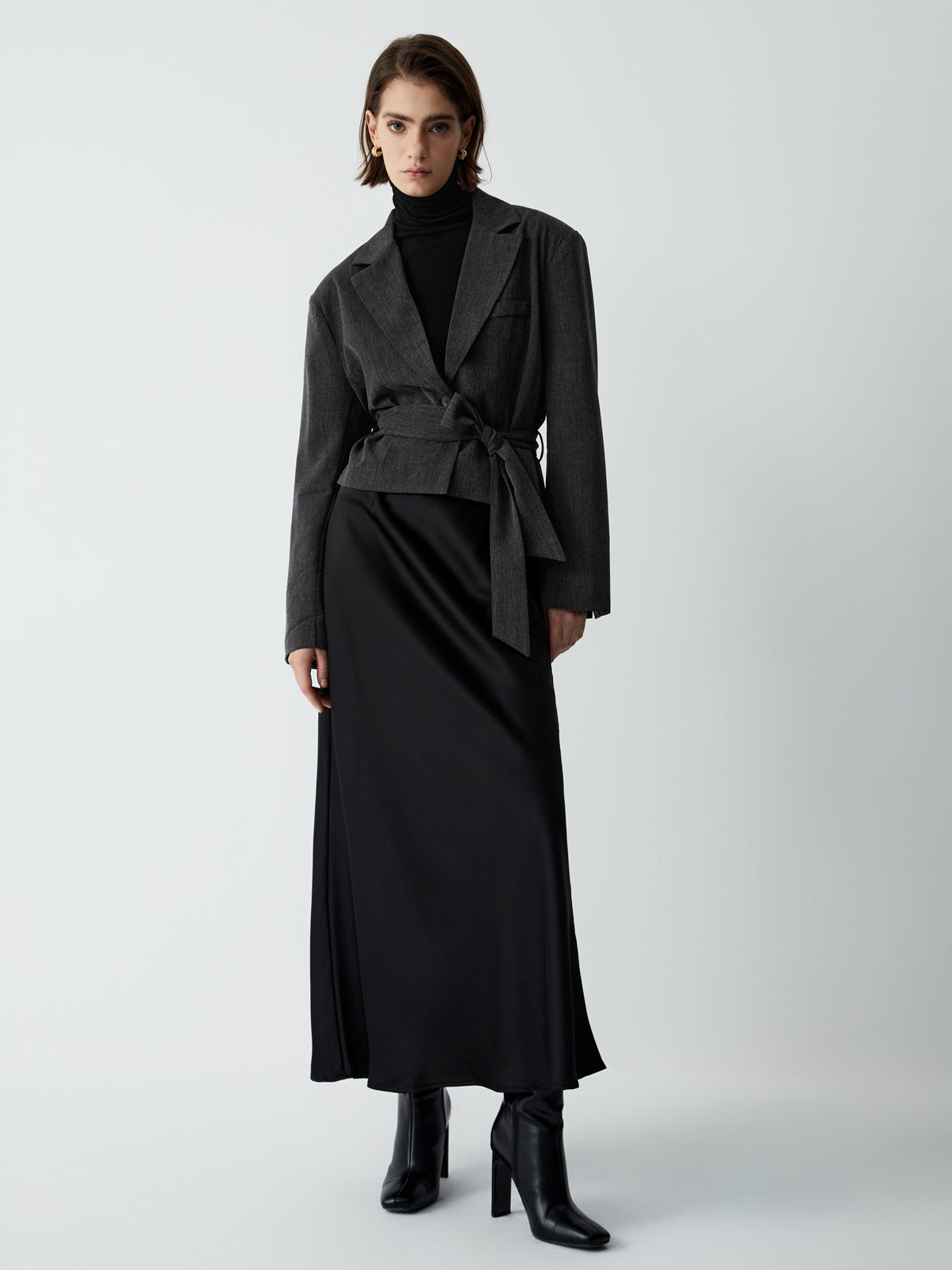 First Choice Belted Crop Blazer