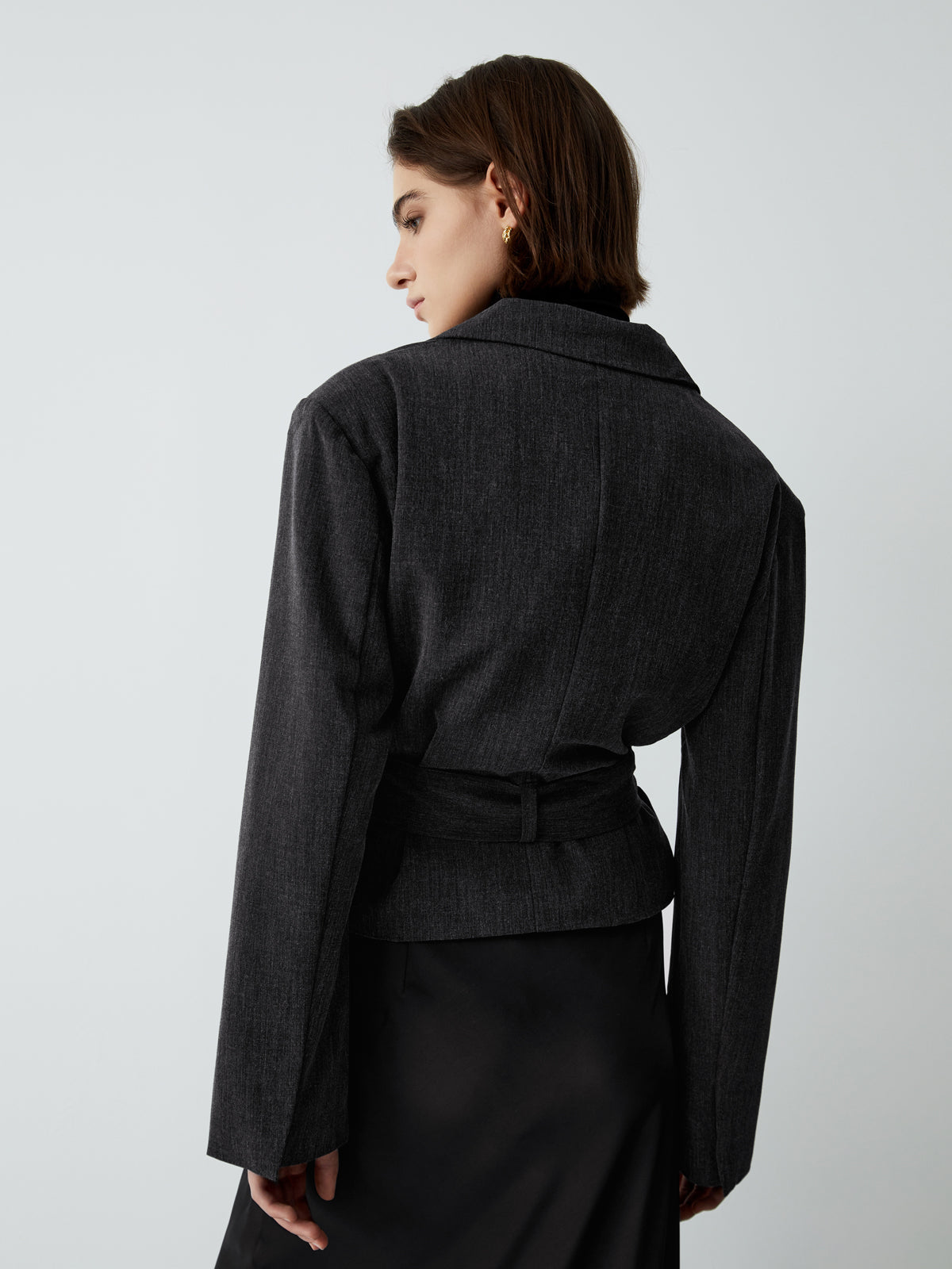 First Choice Belted Crop Blazer