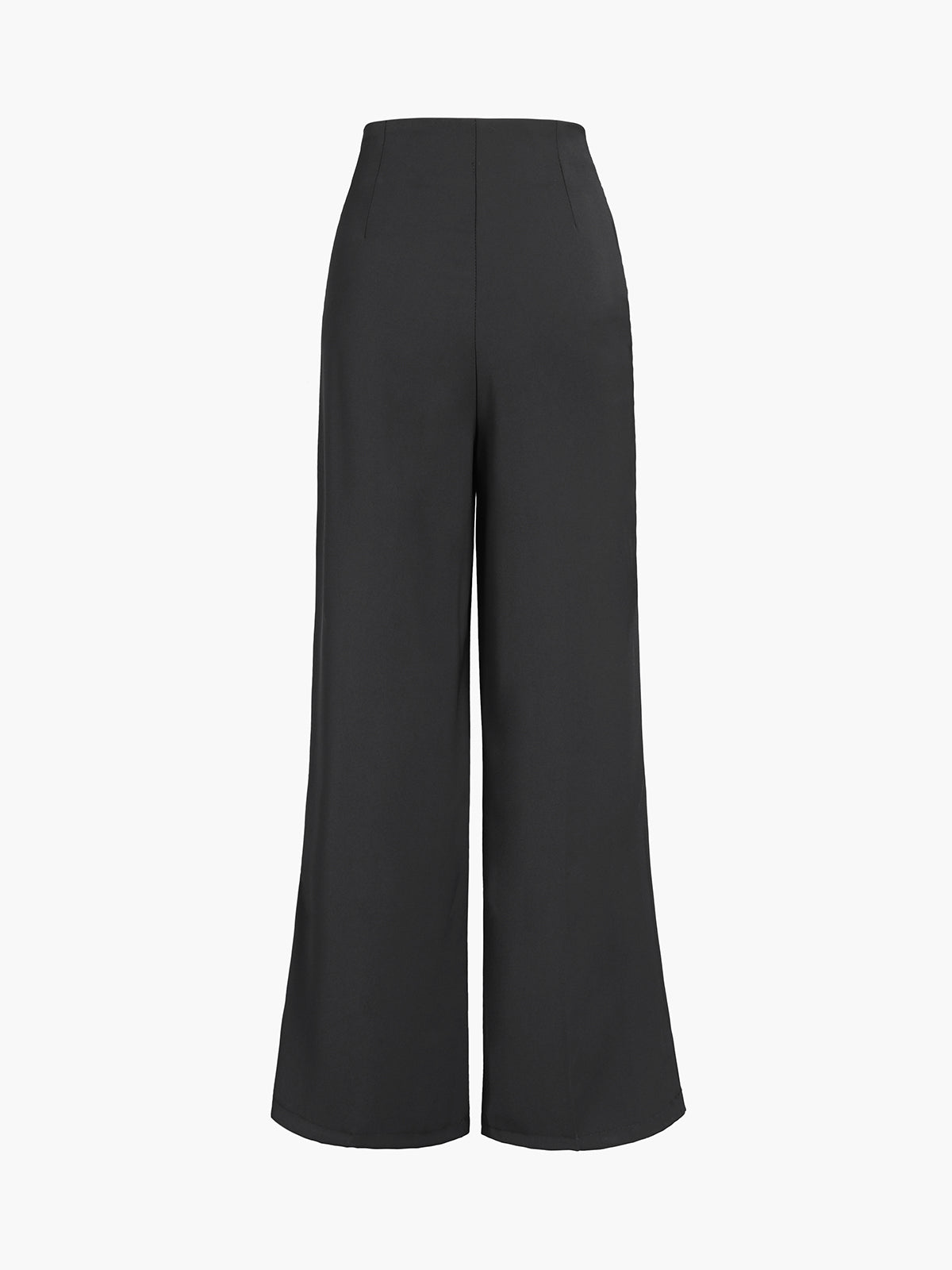 Asymmetric Layered Wide Leg Dress Pants