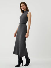 Leisure Mock Neck Long Sweater Dress