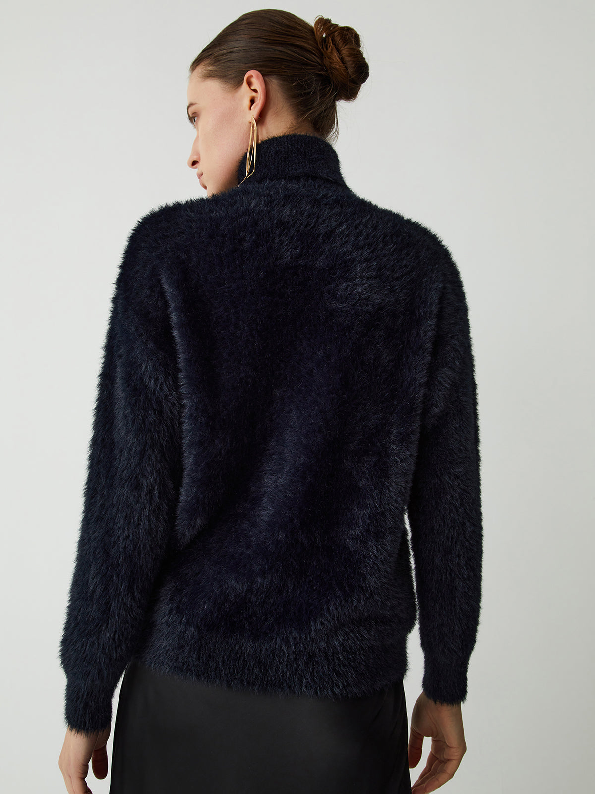 Fuzzy Turtleneck Sweater