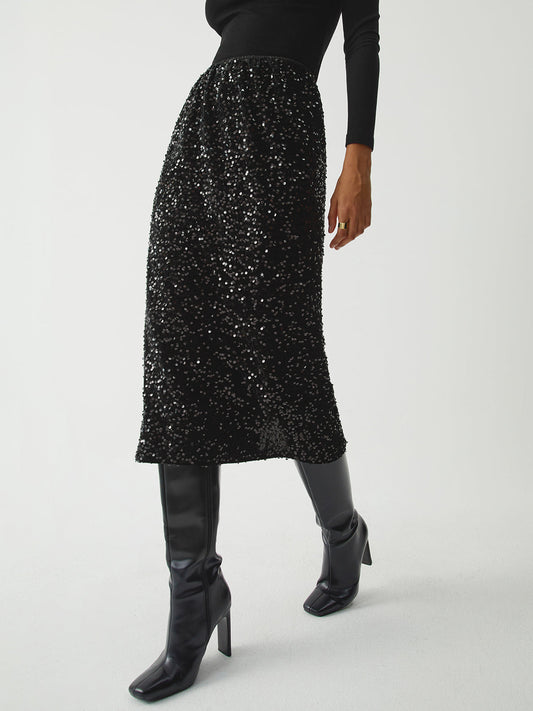 Sequined Midi Skirt