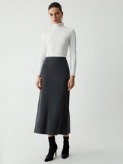 Leisure High Waist Knit Skirt