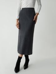 Leisure High Waist Knit Skirt