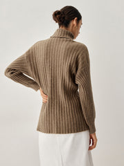 Oversized Turtleneck Long Sleeve Knit Top