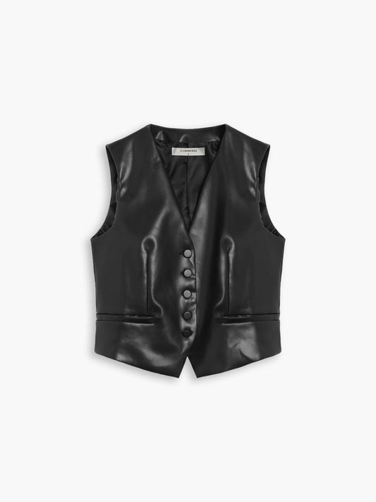 Faux Leather Vest