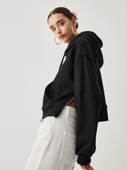 Pocket Side Zip Detail Hoodie