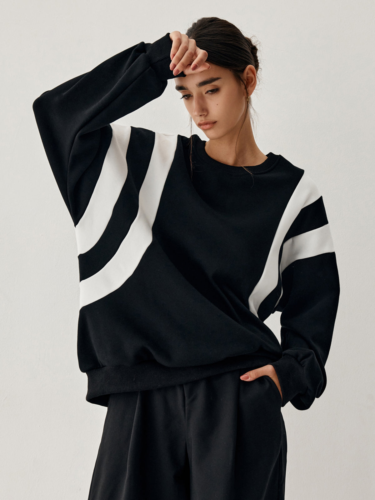 Side Panel Oversized Sweatshirt