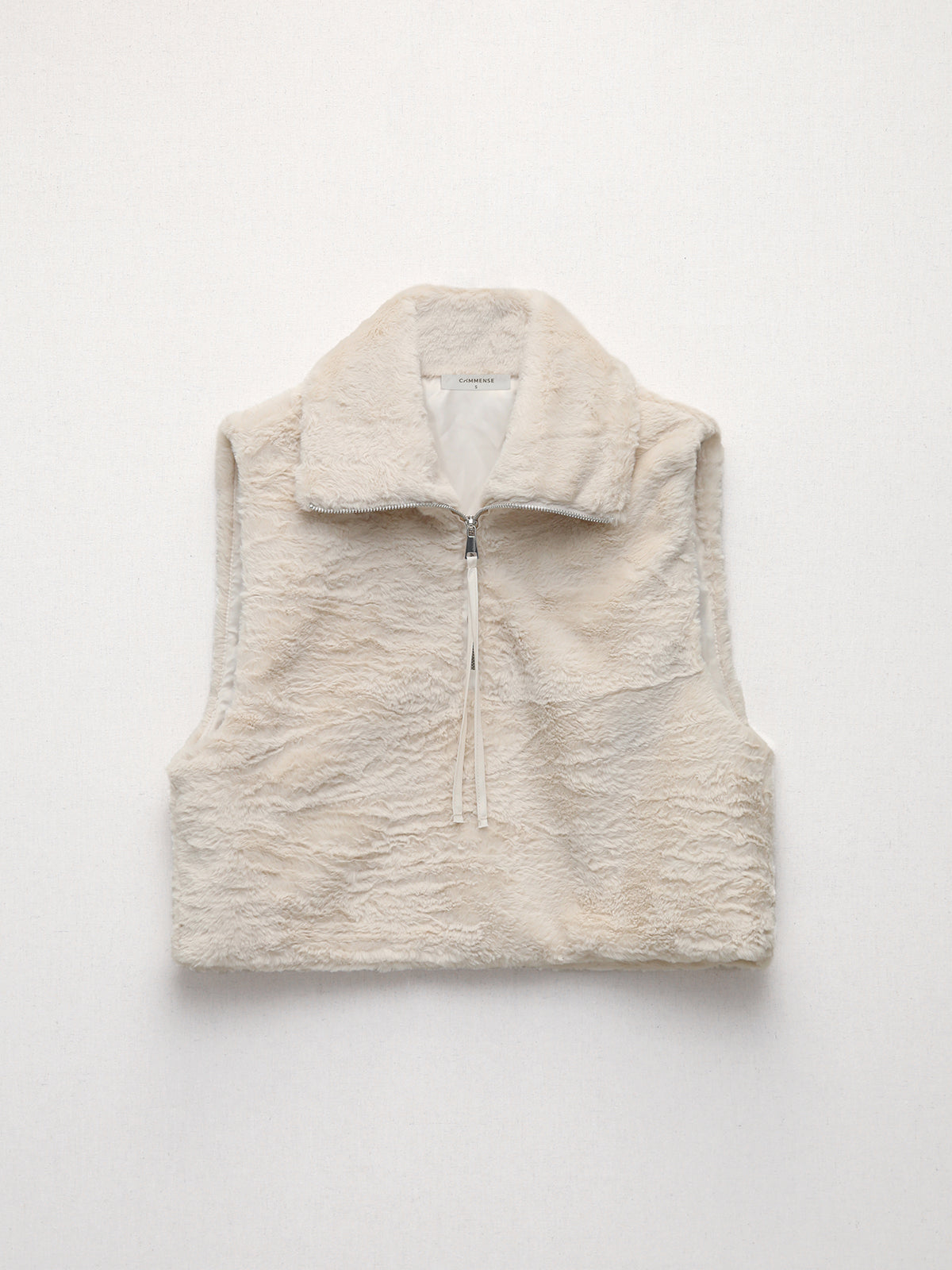 Zip Up Open Collar Flurry Vest