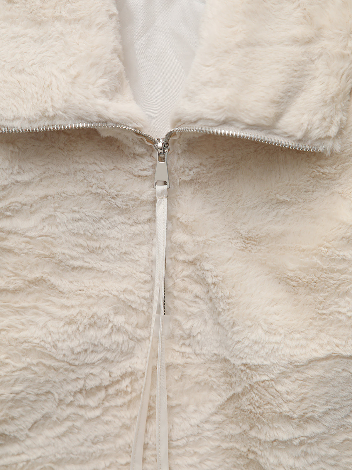 Zip Up Open Collar Flurry Vest