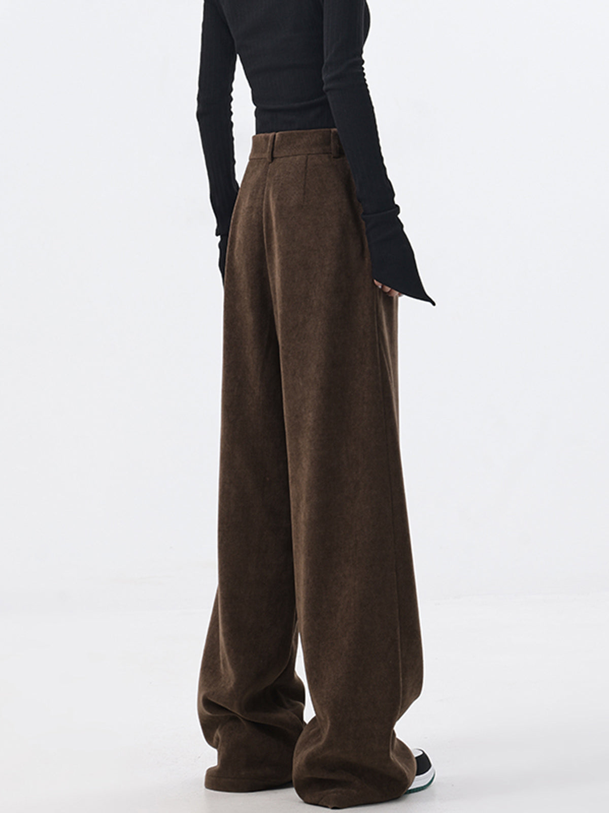Oversized Corduroy Pleated Wide Leg Pants