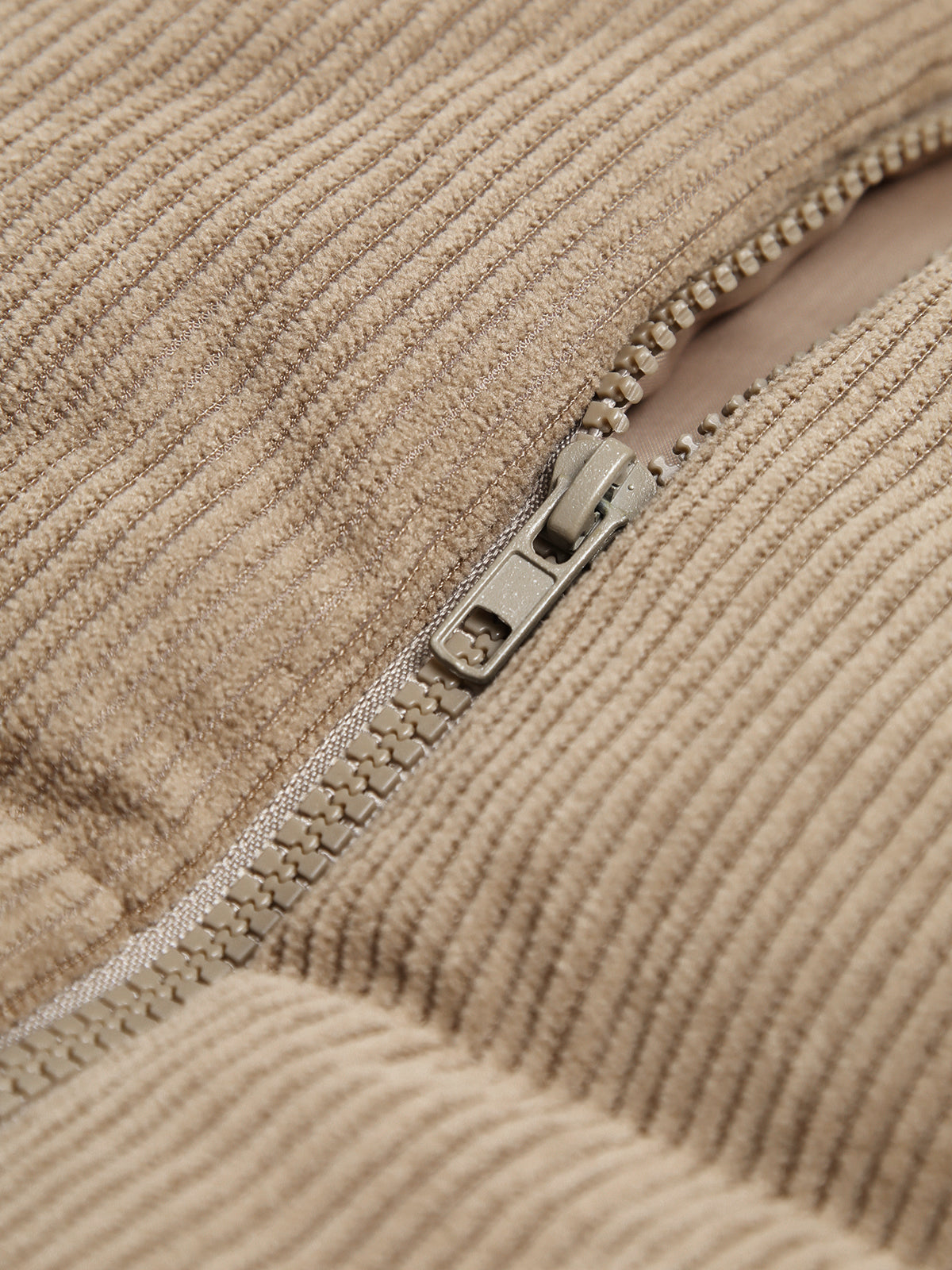 Stand Collar Corduroy Crop Vest