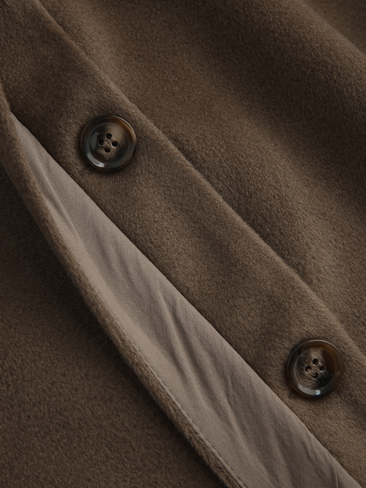 Chocolate Brushed Wool Crop Coat